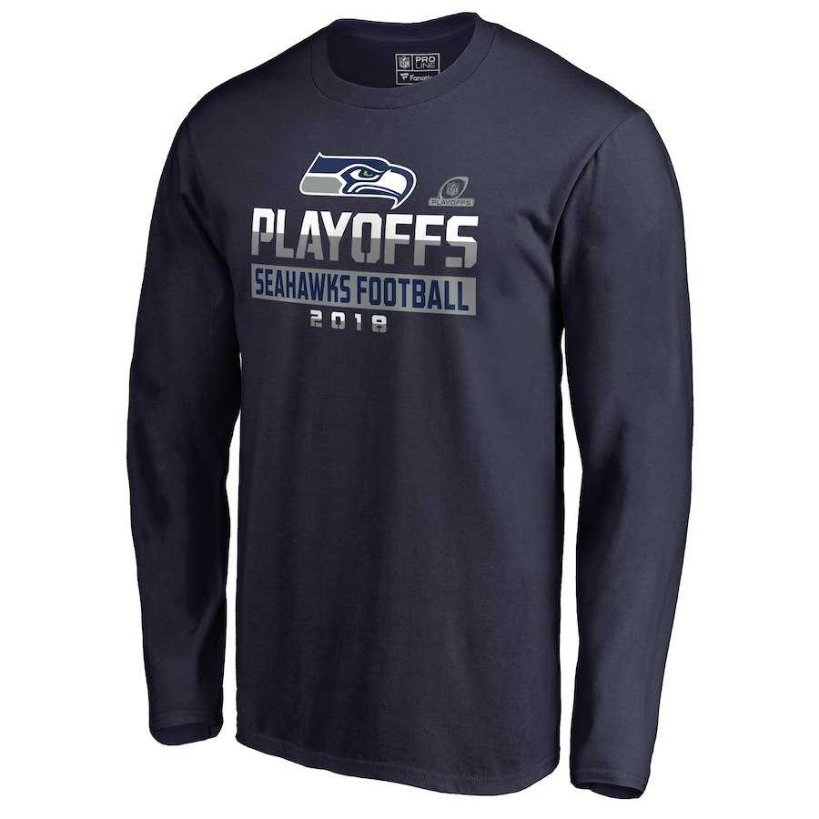 Men's Seahawks Navy 2018 NFL Playoffs Seahawks Football Long Sleeve T-Shirt,We sell and wholesale Men's Seahawks Navy 2018 NFL Playoffs Seahawks Football Long Sleeve T-Shirt on line form chian!